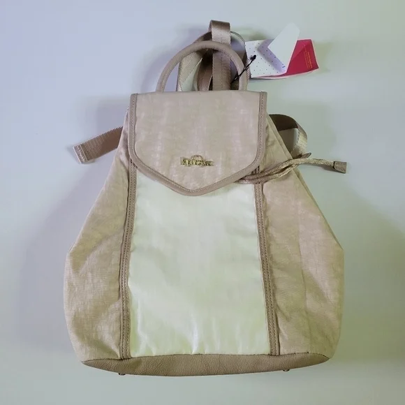 Kipling Wendy Backpack Purse Tan White NWT Kipling NWT Wendy Backpack purse tan white. - www  main image 3